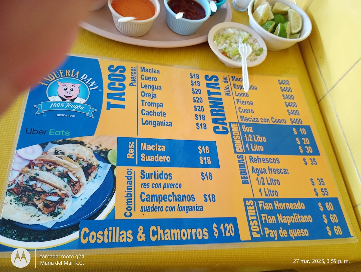 Taquería Dany Menu - Image 1