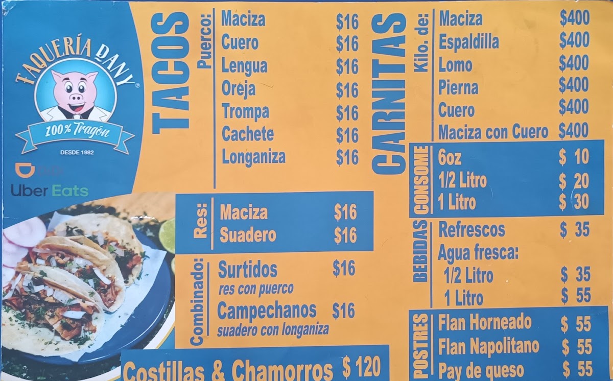 Taquería Dany Menu - Image 2