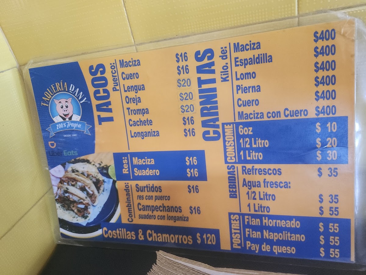 Taquería Dany Menu - Image 3